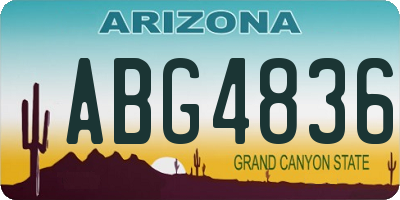 AZ license plate ABG4836