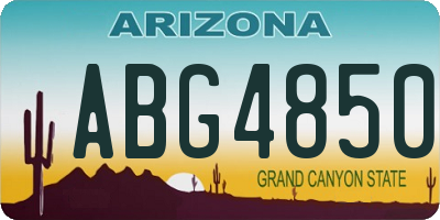 AZ license plate ABG4850