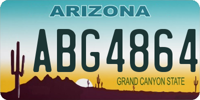 AZ license plate ABG4864