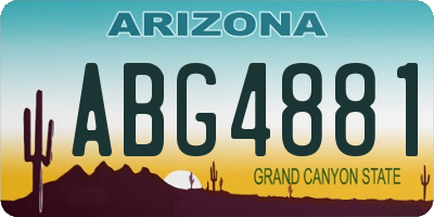 AZ license plate ABG4881