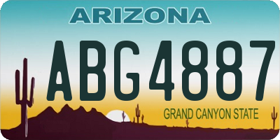 AZ license plate ABG4887