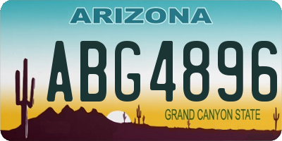 AZ license plate ABG4896