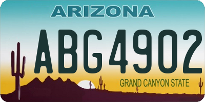 AZ license plate ABG4902