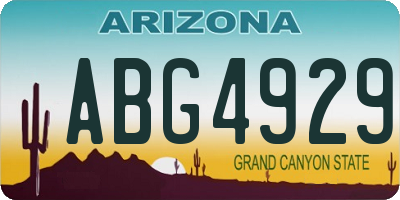 AZ license plate ABG4929