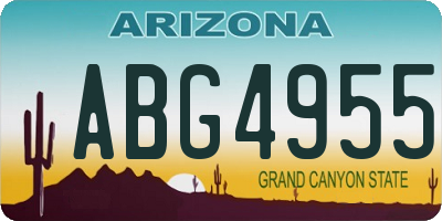 AZ license plate ABG4955