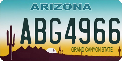 AZ license plate ABG4966