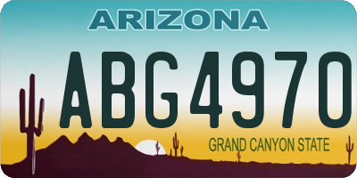 AZ license plate ABG4970