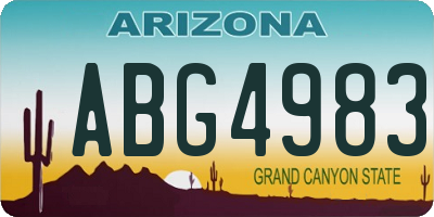 AZ license plate ABG4983