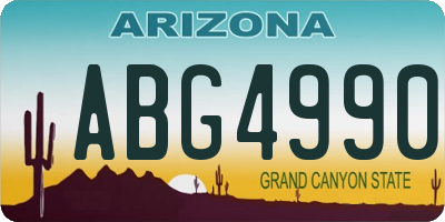 AZ license plate ABG4990