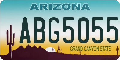 AZ license plate ABG5055