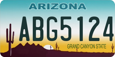 AZ license plate ABG5124