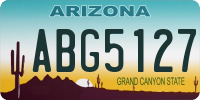 AZ license plate ABG5127