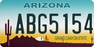 AZ license plate ABG5154