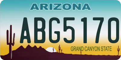 AZ license plate ABG5170