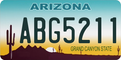 AZ license plate ABG5211