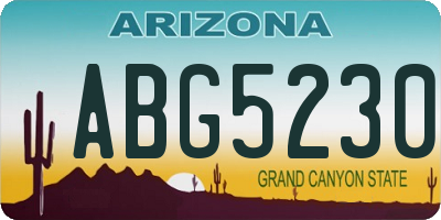 AZ license plate ABG5230