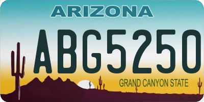 AZ license plate ABG5250