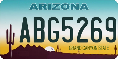 AZ license plate ABG5269