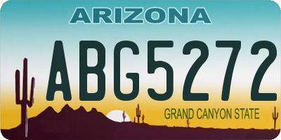 AZ license plate ABG5272