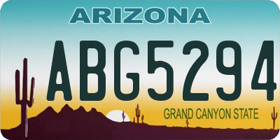 AZ license plate ABG5294