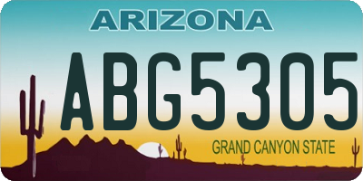 AZ license plate ABG5305