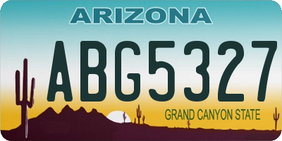 AZ license plate ABG5327