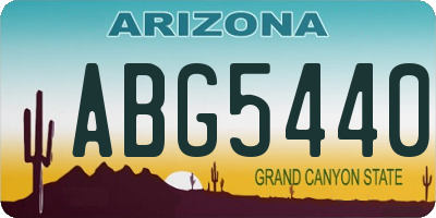 AZ license plate ABG5440