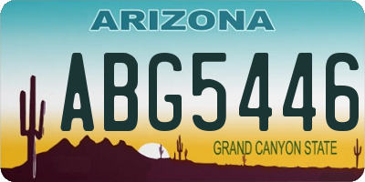 AZ license plate ABG5446