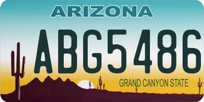 AZ license plate ABG5486