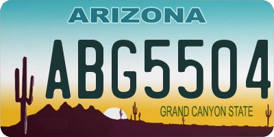 AZ license plate ABG5504