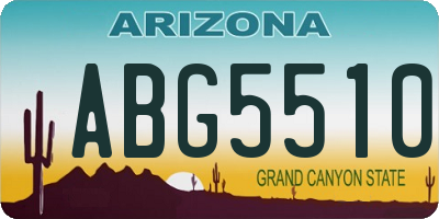 AZ license plate ABG5510