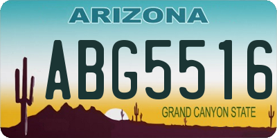 AZ license plate ABG5516