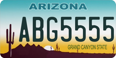 AZ license plate ABG5555