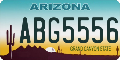 AZ license plate ABG5556