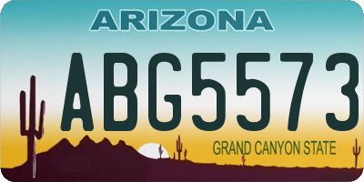 AZ license plate ABG5573