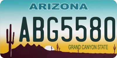 AZ license plate ABG5580