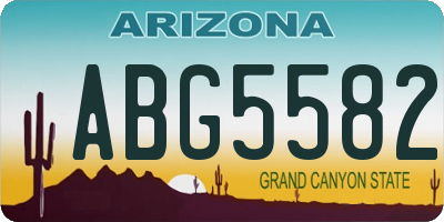 AZ license plate ABG5582