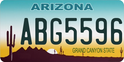AZ license plate ABG5596