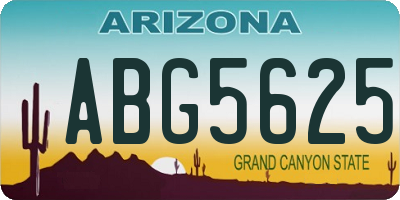 AZ license plate ABG5625