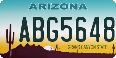 AZ license plate ABG5648