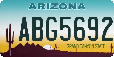 AZ license plate ABG5692