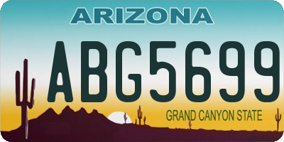 AZ license plate ABG5699