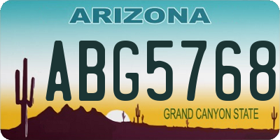 AZ license plate ABG5768
