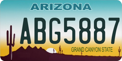 AZ license plate ABG5887