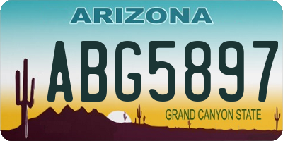 AZ license plate ABG5897