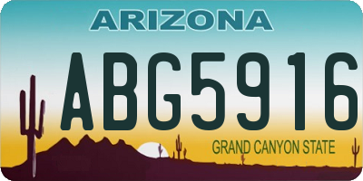 AZ license plate ABG5916