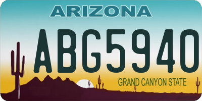 AZ license plate ABG5940