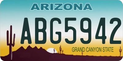 AZ license plate ABG5942