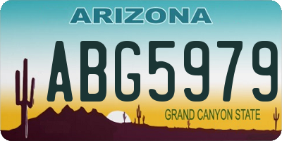 AZ license plate ABG5979