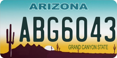 AZ license plate ABG6043